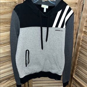 adidas Men's Black and Gray Hoodie